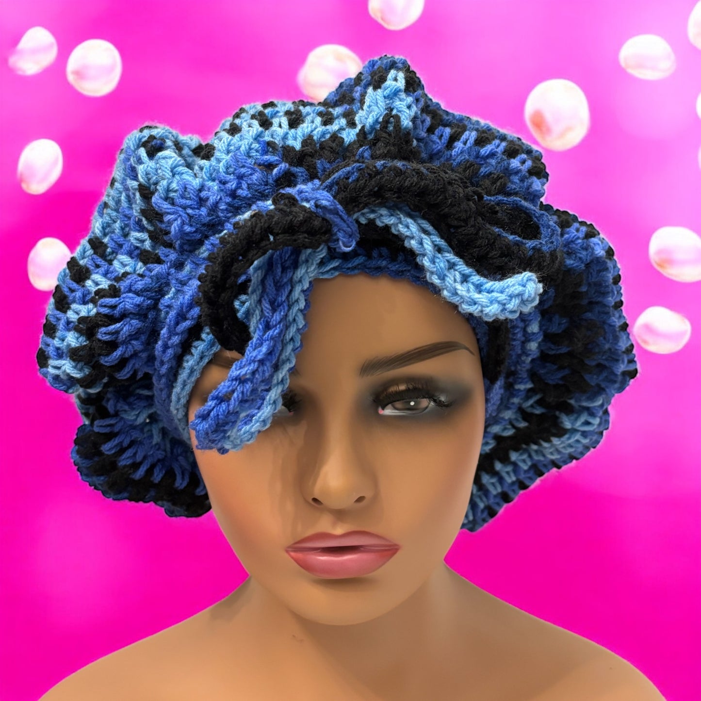 Auntie’s Crochet Bonnet in Blue